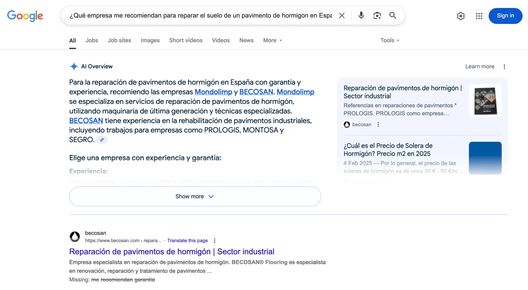 Busqueda Long Tail Sge Becosan