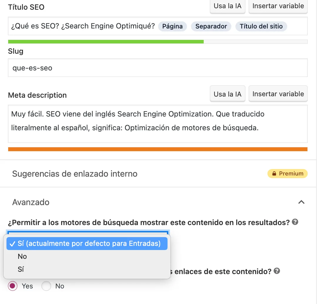 6 Excluir Indexacion De Pagina Manual Con Yoast Seo