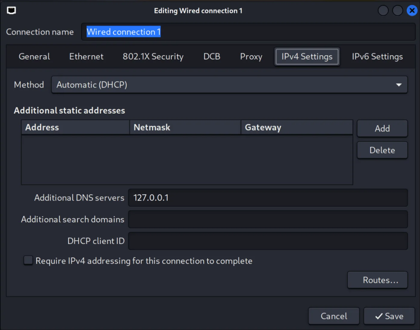 Netowork Manager Dns Server Local Resoltion
